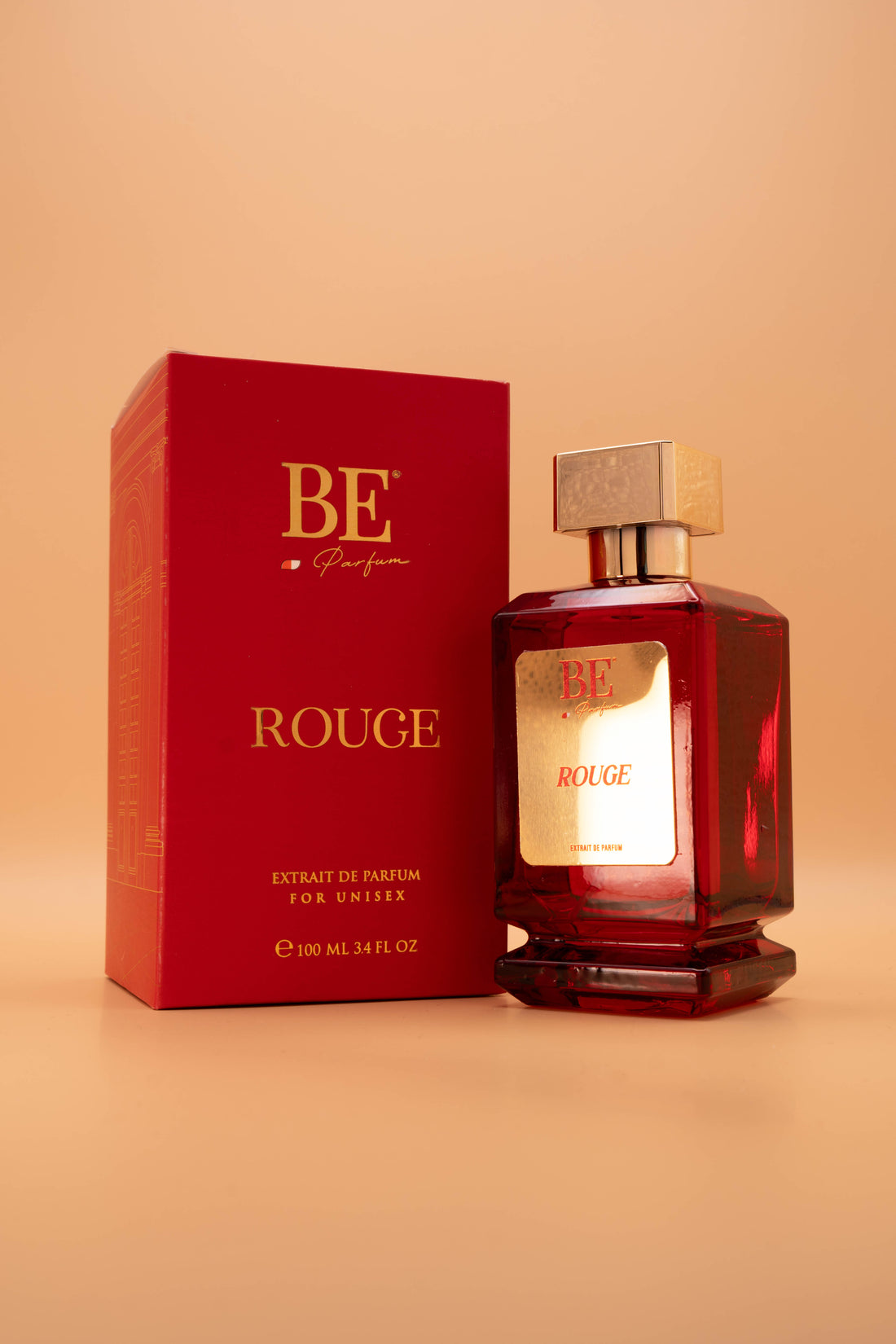 BE Parfum Rouge met verpakking - Baccarat Rouge dupe, 100ml extrait de parfum voor unisex